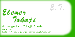 elemer tokaji business card
