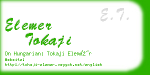 elemer tokaji business card